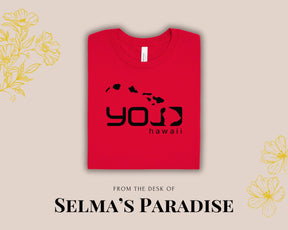 YOLO Hawaii T-Shirt, Letter Printed Tee, Personalized Oversized, Custom Short Sleeve, Casual Summer Top
