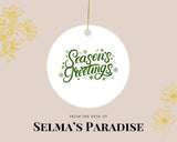 Christmas Ornament, Christmas Gift, Personalized Ornament, Personalized Christmas Ornament,Season Greetings,Custom Ornament,Ceramic Ornament