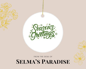 Personalized Ceramic Christmas Ornament: Custom Holiday Keepsake
