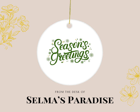 Christmas Ornament, Christmas Gift, Personalized Ornament, Personalized Christmas Ornament,Season Greetings,Custom Ornament,Ceramic Ornament