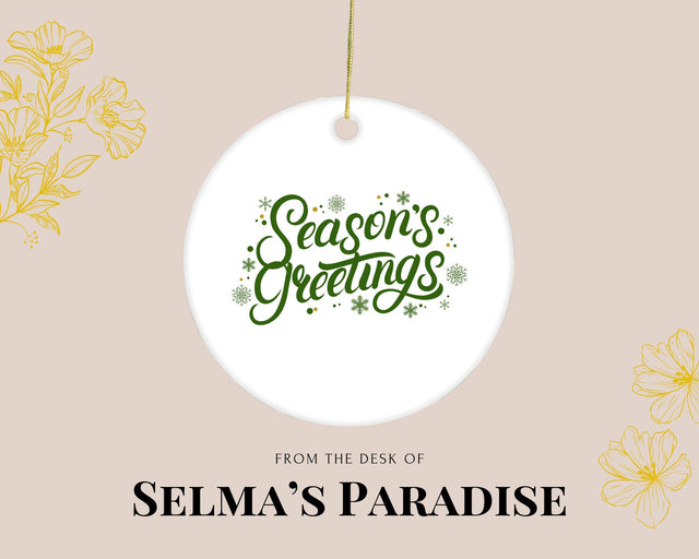 Christmas Ornament, Christmas Gift, Personalized Ornament, Personalized Christmas Ornament,Season Greetings,Custom Ornament,Ceramic Ornament