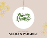 Personalized Ceramic Christmas Ornament: Custom Holiday Keepsake