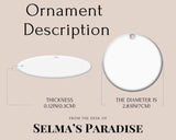 Christmas Ornament, Christmas Gift, Personalized Ornament, Holiday Ornament, Gift Idea, Custom Gift, Handmade Gift, Trendy Gifts