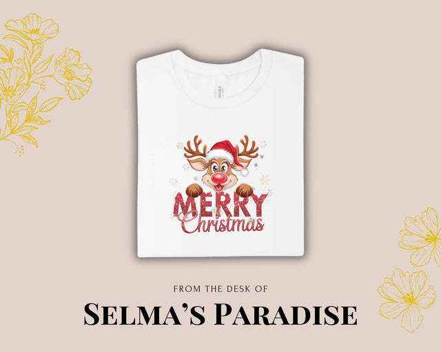 Christmas Loading Design T-Shirt, Short Sleeve Tee Shirt, Graphics Printed Holiday Shirt, Custom