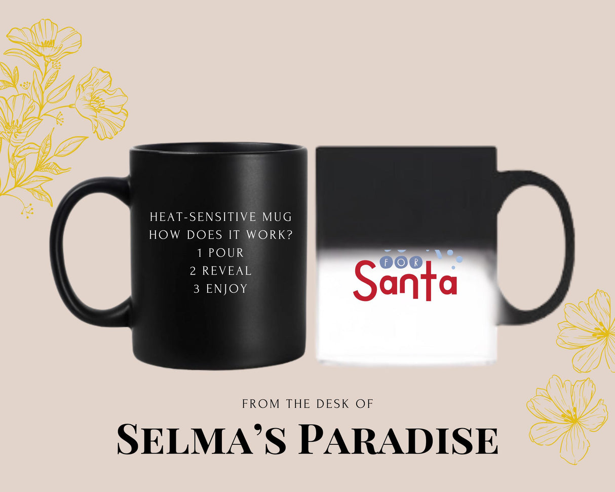 Milk for Santa, Christmas Design, Personalized Coffee Ceramic, Handmade, Mug Gift, Custom Kitchen Decor