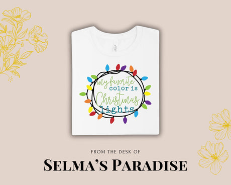 Christmas Design, Personalized Shirt, Custom Unisex T-shirst for Mommys, Nanas, Grandmas, HolidayTshirts, Christmas Lights Design