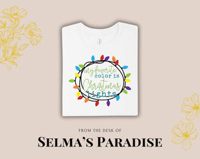 Christmas Lights T-Shirt: Custom Holiday Unisex Tee for Mom