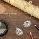Graduation Cap Photo Charm Set 4 Pcs Oval Sublimation Tassel Charms for Class of 2025, DIY Picture Keepsake for Gown, Ceremony