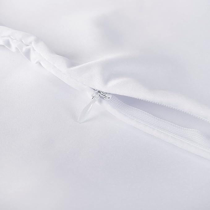 White Pillow Cover – 15.7x15.7in (40x40cm) Blank Burlap Cushion Case for DIY Sublimation, Embroidery, or Vinyl