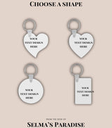 Blank MDF Key-chain Double-Sided Sublimation Key-chains with Key Rings for Custom Gifts & Crafts (Square, Rectangle, Round, Heart)