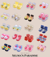 Animal Face Baby Socks: Cotton Anti-Slip Grip, Newborn to 6 Months