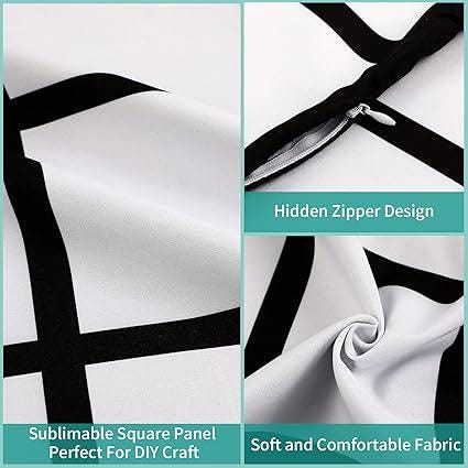 Custom 9-Grid Photo Pillow Case – 16x16 Black Polyester Cushion Cover, Personalized for Family, Christmas, or Home Décor (No Insert)