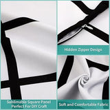 Custom 9-Grid Photo Pillow Case – 16x16 Black Polyester Cushion Cover, Personalized for Family, Christmas, or Home Décor (No Insert)