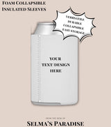 Can Coolers – Foam Collapsible Insulated Sleeves for Beer, Soda and Water Bottles Vinyl Blanks for, Parties and Wedding Favors