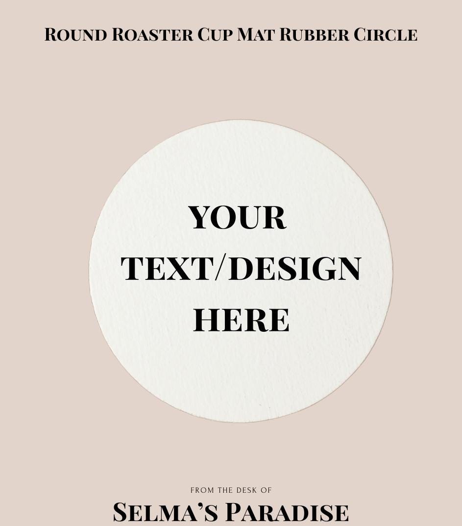 Blank Round Cup Mat – Rubber Sublimation Coaster for Heat Press Printing Drink Coaster Blanks for Personalized Gifts & Crafts