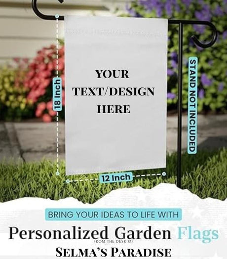 Blank Garden Flags – 12x18in Double-Sided 3-Layer Polyester Banners for Sublimation or Vinyl, DIY Outdoor Lawn Flag Ready for Printing