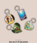 Blank MDF Key-chain Double-Sided Sublimation Key-chains with Key Rings for Custom Gifts & Crafts (Square, Rectangle, Round, Heart)