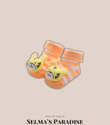 Animal Face Baby Socks: Cotton Anti-Slip Grip, Newborn to 6 Months