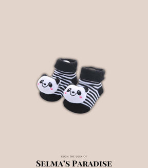 Animal Face Baby Socks: Cotton Anti-Slip Grip, Newborn to 6 Months