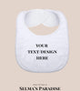 White Baby Bibs – Washable & Reusable Fabric Decorating, Embroidery, Vinyl, or Sublimation | Soft Infant Bib Blanks