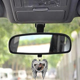 Blank Angel Wing Heart Pendant Car Rear-view Mirror Charm, Heat Transfer Pendant Blank for Personalized Gifts & Memorial Keepsakes