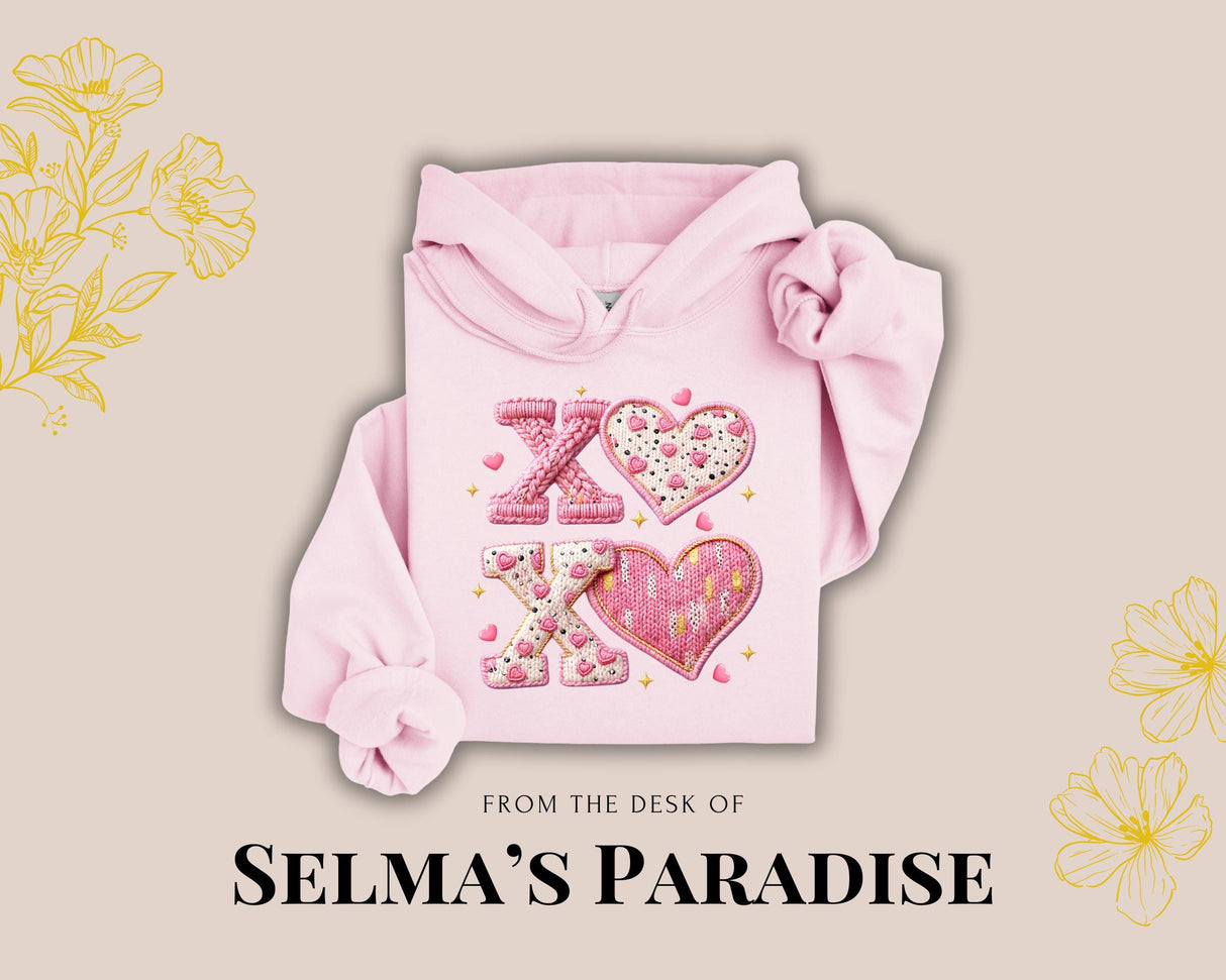 XOXO Hoodie | Valentine’s Day Sweatshirt | Cute Pink Love Hoodie | Romantic Unisex Hoodie | Valentine Gift for Her