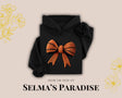Orange Bow Hoodie | Fall Bow Sweatshirt | Halloween Hoodie | Cozy Unisex Hoodie | Autumn Outfit | Cute Bow Hoodie