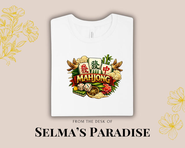 Mahjong Tile Graphic Tee, Game Night Shirt, Mahjong Lover Apparel