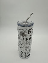 Celestial Moon Phase Tumbler | Mystical Lotus Travel Cup | Boho Spiritual Tumbler | Witchy Celestial Cup | Gift for Her