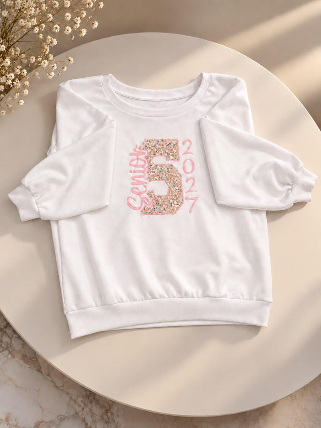 Personalized Senior 2027 Sweatshirt, Custom Name Graduation Gift