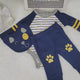 Doggy Paw Baby Clothes Set: 100% Cotton Top, Pants & Cap