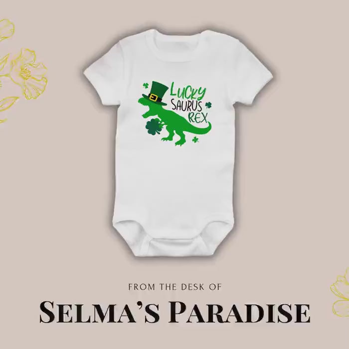 Personalized St Patrick's Day Baby Onesie: Lucky & Blessed