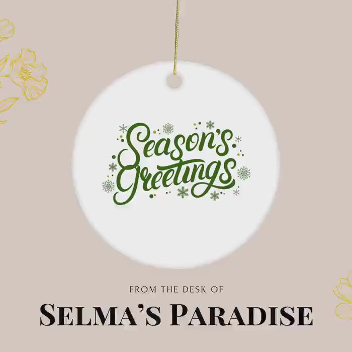 Personalized Ceramic Christmas Ornament: Custom Holiday Keepsake