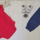 Baby Fire Truck Outfit: 3-Piece Cotton Onesie Set