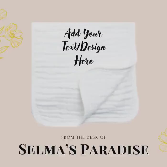Personalized Cotton Burp Cloth: Custom Baby Name, Unisex Design
