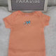 I Love You Peach Baby Bodysuit: Soft Cotton Onesie with Butterfly