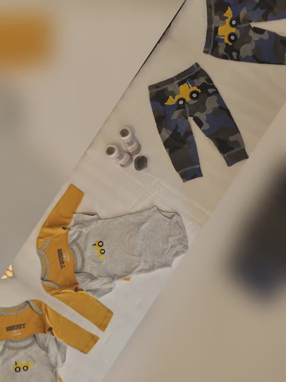 Tunka Truck Baby Clothes Set: "Tough Like Daddy" Cotton Romper