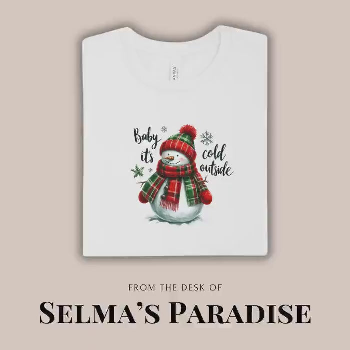 Kids Christmas Shirt: Snowman Winter Design