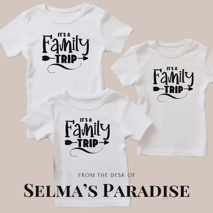 Custom Family Trip Shirts: Matching Cotton Graphic Tees