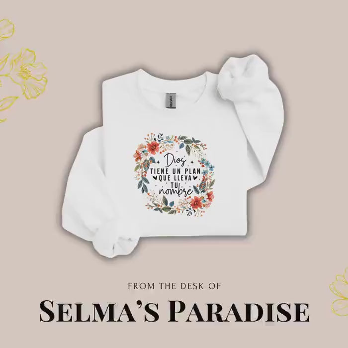 Easter Flower Sweatshirt Christian Crew Neck Winter Sweater Spanish Style Personalized Religious Gift