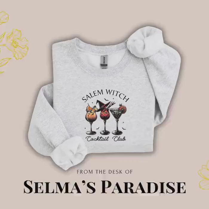 Pumpkin Design Halloween Sweatshirt Unisex Fall Long Sleeve Witchy Wine Graphic Cozy Top