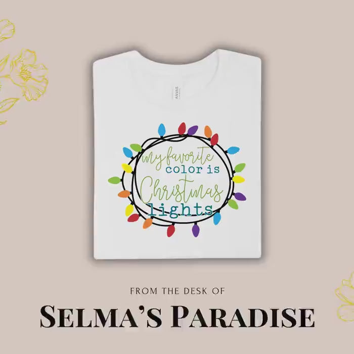 Christmas Lights T-Shirt: Custom Holiday Unisex Tee for Mom