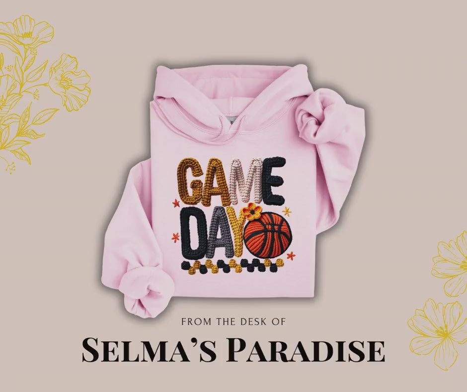 Game Day Hoodie | Basketball Mom Sweatshirt | Sports Mom Hoodie | Pink Game Day Shirt | Unisex Basketball Hoodie