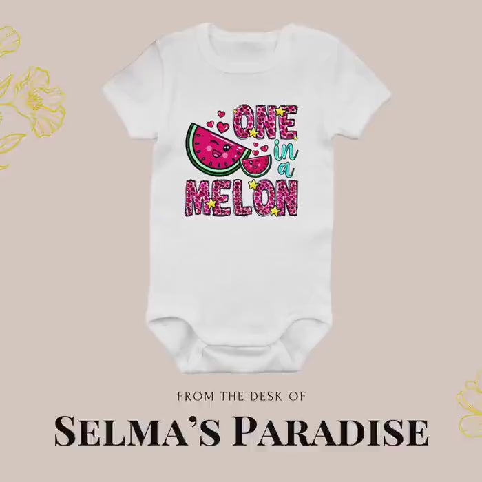 One in a Melon Design, Personalized Bodysuit, Baby Boy Clothes, Newborn Girl Outfit, Custom Onesie