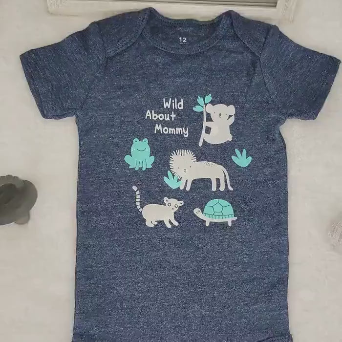 Just Chilling Baby Onesie: Light Green Cotton Bodysuit, 12 Month
