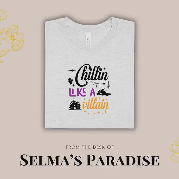 Personalized Halloween T-Shirt: Like a Villain, Spooky Season Tee