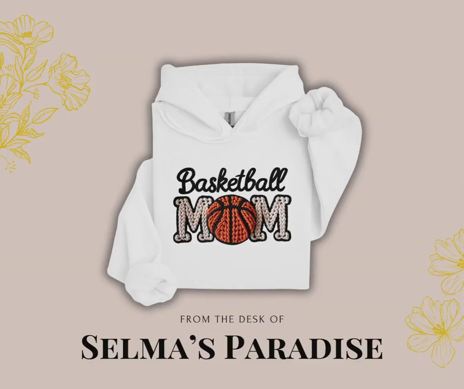 Basketball Mom Hoodie | Sports Mom Sweatshirt | Game Day Hoodie | Proud Basketball Mom | Unisex Team Spirit Hoodie