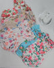 Floral Baby Romper with Ruffled Headband: 100% Cotton Set