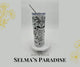 Alice in Wonderland 20oz Skinny Tumbler with Straw | Black & White Fantasy Cup | Gift for Disney Lover