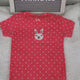 White Dots Baby Girl Onesie: Embroidered Cotton Bodysuit, 9 Months